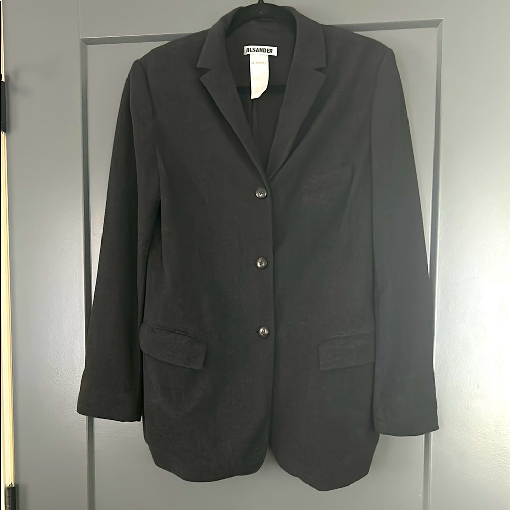 Jil Sander Black Blazer Classic Suit Jacket
